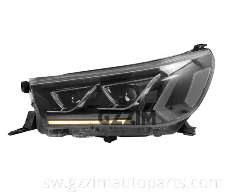 Sehemu za Auto ABS Plastiki LED Front Light sehemu za kichwa kwa Hilux 2015-2019